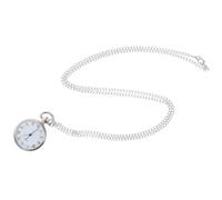 GATHINESS 1pc Practical Alloy Pocket Watch with Chain Hanging Design Silver Roman Dial Decorative Necklace Watch for Men and Women Glass and Stylish Elegant Temperament Accessory