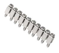 GATHINESS 1set Rail-mounted Electrical Terminal Block Jumper Bar for Din Rail and Ground Circuit Connections Space-saving Compact Design Quick Setup and Removal for Efficient Wiring