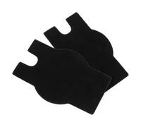 GATHINESS 2 Pcs Black Cowhide Erhu Anti-skid Mats with Wear-resistant Surface, Lightweight Musical Instrument Cushions for Playing Erhu and Pipa, Convenient to Carry Anti-slip Pads