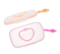 GATHINESS 2 Pcs Portable Travel Wipes Dispenser Box for Room and Stroller, Pp and Silicone Material, Convenient to Place and Move, Not Easily Broken Wipe Storage Box