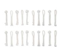 GATHINESS 20 Pairs White Satin Handmade Suit Knot Fasteners with One-Word Shape, Classic Traditional Chinese Style Buttons for Cheongsam and Tai Chi Suit, Versatile Ethnic Clothing Closure