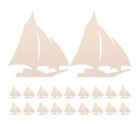 GATHINESS 20pcs DIY Sailboat Crafts Wood Slices Wooden Sailboat Slices Smooth Surface and Easy to Use Unique Design Beige Wood for Nautical Summer DIY Painting and Holidays Ocean Decor