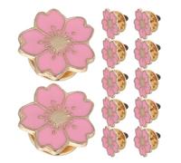 GATHINESS 24pcs Cute Cherry Blossom Enamel Brooch Pin for Women, Alloy Material with Secure Fastening and Lightweight Design, for Casual or School Outfits, Stylish and Playful Floral