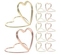 GATHINESS 24pcs Heart-Shaped Paper Clips Creative Decorative Alloy Plated Clips Photo Album Holder Office School Document Organizer