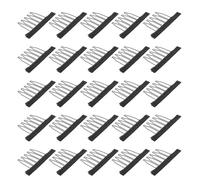 GATHINESS 25pcs Black Steel Wig Clips Combs with 6-teeth Design for Wig Caps, Easy to Sew and Replace, for DIY Making and Professional Use Hair Accessories