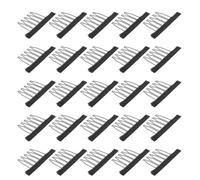 GATHINESS 25pcs Wig Comb Clips with 6-teeth Design, Easy to Sew and Replace Hair Accessories for DIY Making and Professional Use, Black Cloth and Steel Material Wig Clips for Secure Fit