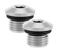 GATHINESS 2pcs 3/8-24 Low Pressure Port Sealing Plug Scuba First Stage | Copper Chrome Plated Finish, Airtight Fit for Sidemount Maintenance, Polished Silver Surface