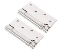 GATHINESS 2pcs Adjustable Stainless Steel Door Hinges with Single Spring, Smooth Operation and Sturdy Design, Suitable for Cabinet and Furniture Doors, Self-Closing and Not Easy to Deform