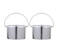 GATHINESS 2pcs Aluminum Wax Heater Inner Pot Replacement for Wax Melt Heating Pot High Efficient and Easy to Clean with Handle for Hair Removal Care