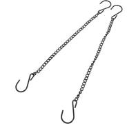 GATHINESS 2pcs Black Iron Hanging Chains with Hooks for Signage and Wind Chime Ornaments, Quick Installation Hanging Chains for Supermarkets and Exhibitions with Hooks on Both Ends