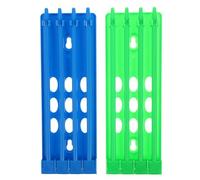 GATHINESS 2Pcs Blue and Green Pigeon Band Holder with Multi-Hole Poultry Ring Rack for Racing Pigeons for Bird Identification and Training