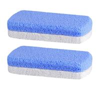 GATHINESS 2pcs Blue Foam Glass Foot Scrubbers for Removing Calluses and Dead Skin, Reusable Professional Pedicure Tools for Foot Exfoliation and Callus Removal at Home