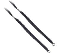 GATHINESS 2pcs Braided Ponytail Extension Synthetic Braided Hair Piece 100cm High Temperature Fibres Black Natural Looking for Women, Stage Performance and Festivals