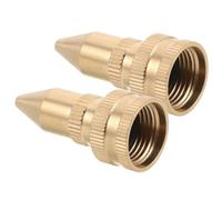 GATHINESS 2pcs Brass Adjustable Garden Sprayer Nozzle Replacement with Gaskets Compatible with Roundup Multi-Function Spray Tip for Pump Sprayer Repair Adjustable Mist to Stream for Lawn