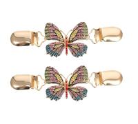 GATHINESS 2pcs Butterflies Cardigan Clips Sweater Shawl Clips Alloy and Diamond Material Comfortable to Wear and Colour Will Not Fade for Womens Summer Cardigans