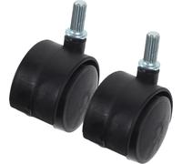 GATHINESS 2pcs Cart Caster Wheels Replacement for Laundry Rack and Clothes Hanger, Black Plastic and Iron Material, Smooth Movement and Sturdy Design for Workbenches under Bed Storage