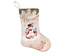 GATHINESS 2pcs Christmas Stockings Fabric Bags with Cheerful Christmas Tree Pattern and Sequins Decor for Home Decoration and Hanging on Windows Or Tree