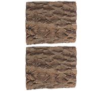 GATHINESS 2pcs Cork Bark Background for Reptile Tank, Climbing Wall Decor | Easy to Cut and Shape, Nonslip Texture, Habitat Creation, for Terrarium and Aquarium Use