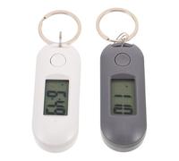 GATHINESS 2pcs Digital Pocket Watch Keychain with Silent Electronic Timer for Students, Plastic Hanging Watch in White, for Exams and Outdoor Adventures