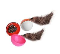 GATHINESS 2pcs Electric Rolling Ball for Dogs and Beavers, Lightweight Plastic Interactive to Pet Relationship, for Leisure Time Play with Assorted Colours Random Color