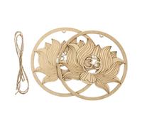 GATHINESS 2pcs Hanging Geometric Pattern Pendant Decorations in Golden Plastic, Unique Spiritual Wall Sculptures to Inject Life into Space and Create Energy for Birthdays and Ceremony