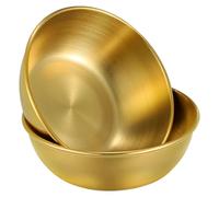 GATHINESS 2pcs Kitchen Sauce Dish Dessert Plate 3.14x3.14x0.98in Stainless Steel Serving Appetizers Even Mixing for Food Shops and Restaurants