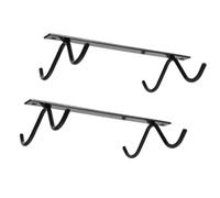 GATHINESS 2pcs Metal Cup Rack Mug Holder with Hooks for Kitchen Storage | Black Iron Construction, Hangs Mugs and Dish Cloths, Frees Counter Space, Suits Home Cooks, Hotels and Small Kitchens