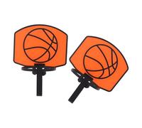 GATHINESS 2pcs Mini Garbage Bin Basketball Hoop with Backboard - Clip-On Wastebasket Basketball Hoop Decor for Bedroom Teens Adults