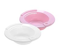 GATHINESS 2pcs Portable Sitz Bath Basin for Women, Easy to Use Plastic Squat Free Washing Basin, Holds Hot Water without Deformation, for Home Nursing and Postpartum Care
