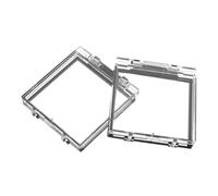 GATHINESS 2pcs Square Plastic Power Button Guard Cover for Computer Host and Elevator Design, Protecting Device Buttons from Debris and Spill in Office and Public Places