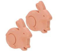 GATHINESS 2pcs Terracotta Bread Warmer Stones Rabbit Shaped Bread Basket Keeper for Effective Food Preservation with Artistic Flair, Versatile Use for Tortilla and Pastry at Breakfast Table
