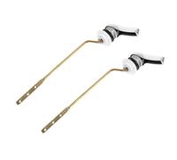 GATHINESS 2pcs Toilet Flush Lever Accessories with Single Push Flushing Function, Silver Abs Material, Sturdy Replacement Handles for Commercial Restrooms and Home Powder Rooms