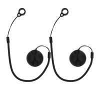 GATHINESS 2pcs Touch Pens Tether Rope Retractable High Elasticity Pen Leash with Silicone Holder and Antislip Ring Black for Offices and Counters