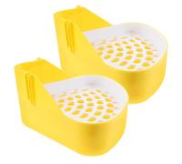 GATHINESS 2pcs Triangle Plastic Corner Litter Box for Small Pets with Smooth Surfaces, for Ferret and Chinchilla Cage Corners, Designed for Potty Training and Boosting Confidence