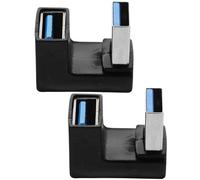 GATHINESS 2pcs USB Extender Angled Plug Adapter Right Angle Male to Female Connector for Laptop with High-speed Data Transfer and Upward Bend Design