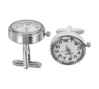 GATHINESS 2pcs Watch Cufflinks for Men Stainless Steel Sleeve Buttons with Working Movement and Stylish for Business Meetings Weddings Anniversaries and Gifts
