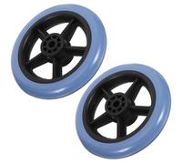 GATHINESS 2pcs Wear-Resistant Wheelchair Spare Parts Front Wheels Replacement with Strong Bearing Capacity PVC and Metal Material for Practical and Flexible Wheelchair Use