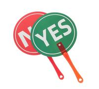 GATHINESS 2pcs Yes No Paddles for Classroom Use, Lightweight Plastic Handheld Voting Signs in Green and Red, User Friendly Design for Judging Competitions and Events