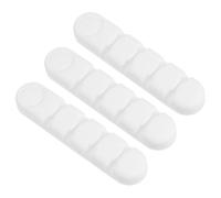 GATHINESS 3 Pcs White Silicone Data Cable Organizers with Intense Adhesive Glue and Bendable Design Practical Cable Wrappers and Cord Management at Home or Office