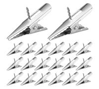 GATHINESS 300pcs Christmas Ornament Clips, Mini Metal Alligator Hangers | Silver Reflective Finish, Spring Design, Reusable for Garlands, Bells, Door Frames and Supervised Crafts