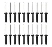 GATHINESS 30pcs Tri-fold Aluminum Rivets for Kayak Accessories, Black Multipurpose Fasteners with Easy-to-use Trifold Design, for Marine Projects and Upgrades