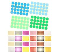 GATHINESS 32 Sheets Round Color Coding Labels Self-Adhesive Paper Stickers in 16 Colours for Precise Information Management and Portable Use, for Organized Labeling and Student Classroom