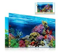 GATHINESS 3d Aquarium Fish Tank Background Sticker Scenery and Sea World Patterns, Easy to Remove Synthetic Material Decals for Glass, Suitable for Mirror and Smooth Surface, Decorative