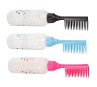 GATHINESS 3pcs 150ml Color Applicator Bottles with Comb Hair Dye Applicator Comb for Hairdressing and Beauty Treatments at Home, Portable Pe Hair Dye Tools