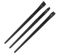 GATHINESS 3pcs Eyeliner Brush Eyebrow Brush, Black Plastic and Aluminium, Dual-use Eye Makeup Tool for Smooth Eyeliner Shaping, Professional Makeup Artists, Female