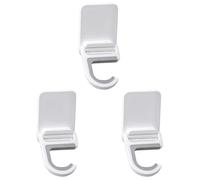 GATHINESS 3pcs Wall Mounted Mop Holder Hooks White Self-Adhesive Waterproof Mop and Broom Organizer with Abs and Silicone Material for Kitchen and Bathroom