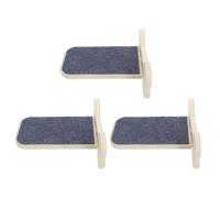GATHINESS 3pcs Wooden Cat Climbing Shelf with Floating Wall Steps, Scratch Friendly Surface, Space Saving Modular Setup for Kittens and Cats in Living Room or Balcony