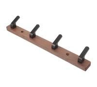 GATHINESS 4-Hook Solid Wood Wall Mount Coat Rack Modern Elegant No Drilling Required Easy to Install Noble and Graceful Coat Hanger Hooks for Bedroom and Dressing Room