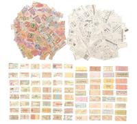 GATHINESS 400pcs Vintage Decorative Paper Assorted Colour with Multiple Patterns for Scrapbook and Art Craft DIY Craft Papers and Scrapbooking Supplies