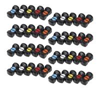 GATHINESS 40pcs Mixer Fader Knob Caps 4mm Replacement Slider Potentiometer Covers with Precise Adjustment and Enhanced Identification for Live Control Scenarios